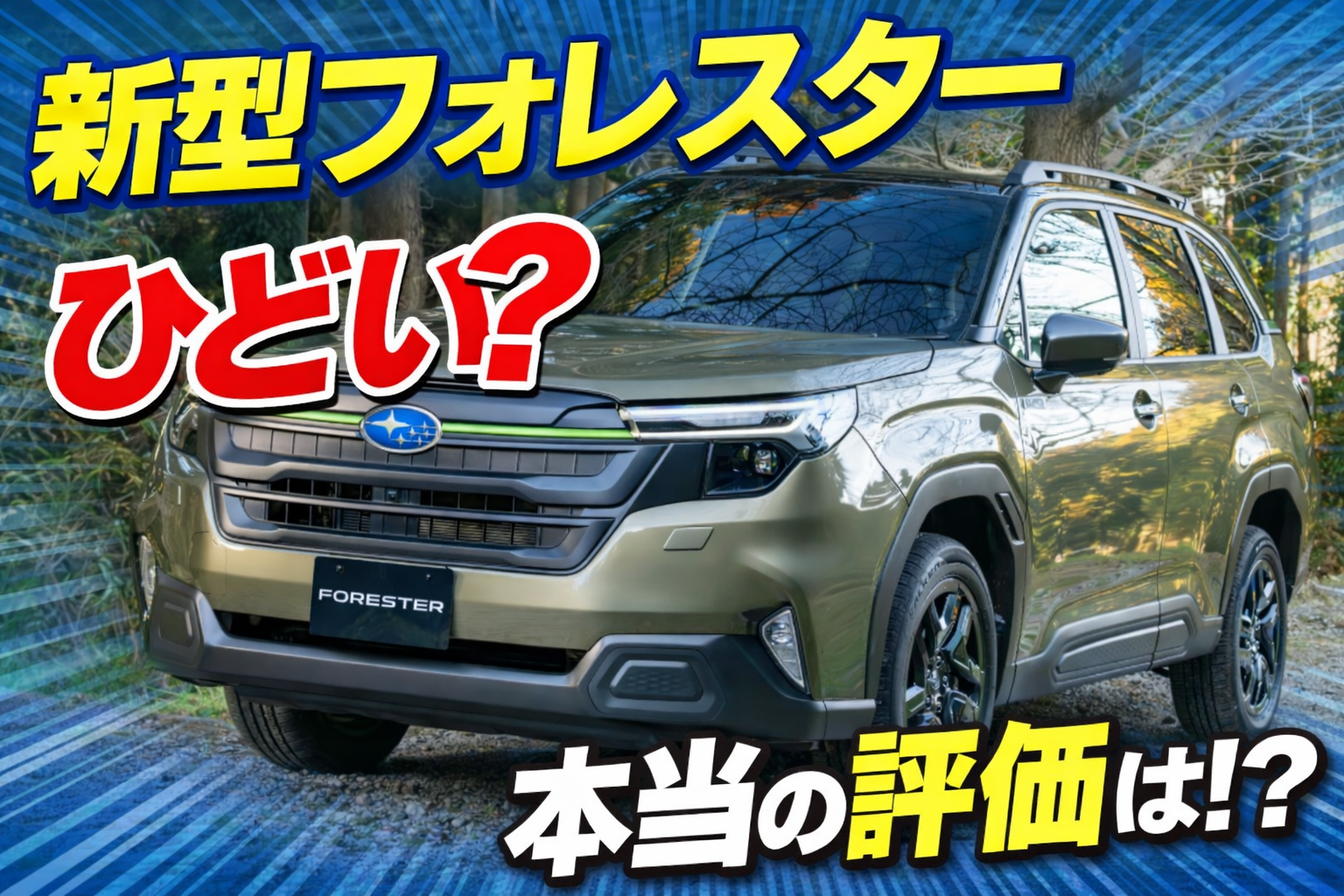 新型フォレスター ひどいと言われる理由と実車レビュー
