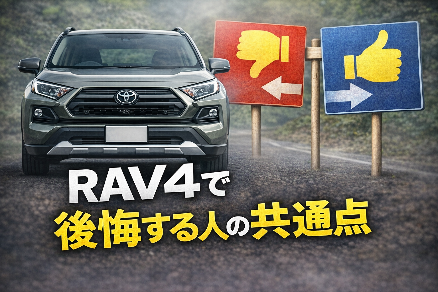RAV4購入で後悔につながるポイントを解説した記事のアイキャッチ画像