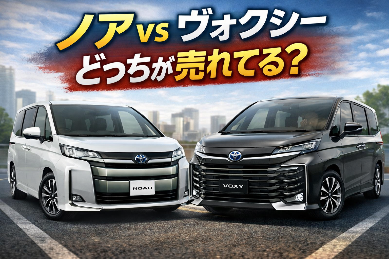 ノアとヴォクシーは結局どちらが売れているのか比較したアイキャッチ画像