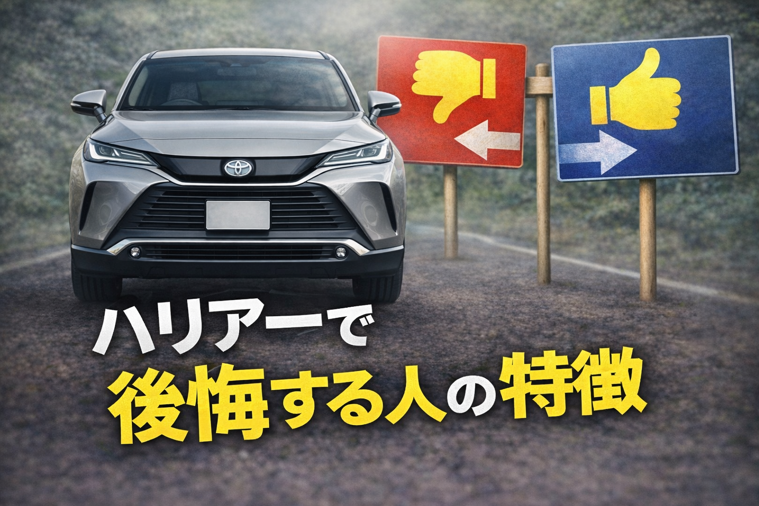 ハリアー購入で後悔につながるポイントを解説した記事のアイキャッチ画像