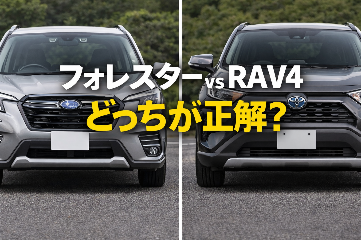 フォレスターとRAV4の違いと選び方を解説した比較記事のアイキャッチ画像