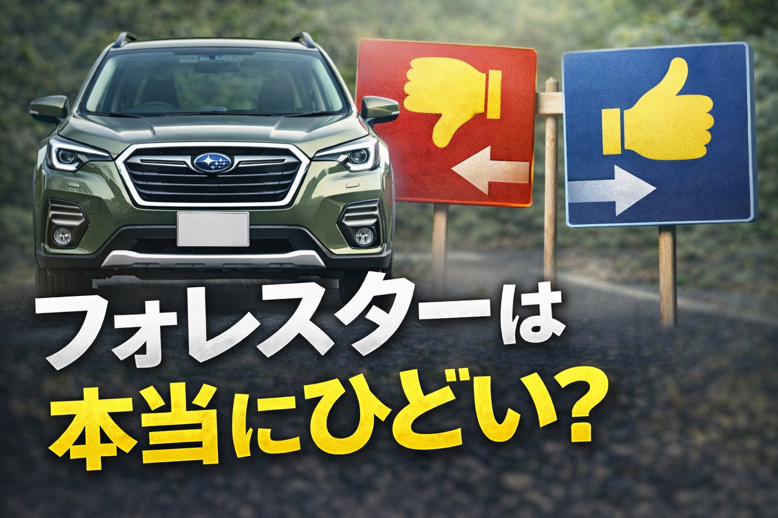 フォレスターの評価が分かれる理由を解説する記事のアイキャッチ画像
