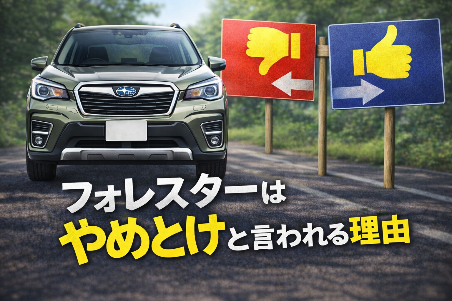 フォレスターはやめとけと言われる理由を解説した記事のアイキャッチ画像