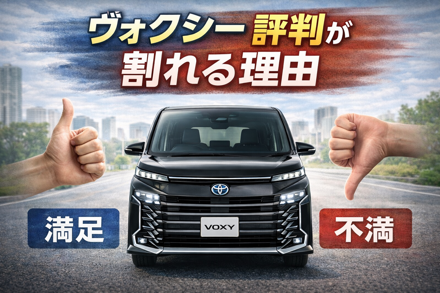 ヴォクシーの評判が割れる理由を解説した記事のアイキャッチ画像